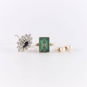 3 Pcs Gold & Other Jewelry