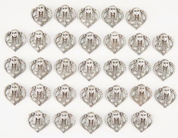 31 Sterling Silver Egyptian Revival Brooches