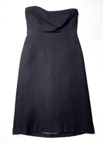 Donna Karan Strapless Wool Dress