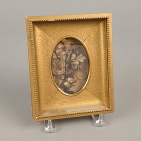 Framed Victorian Floral Hairwork