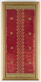 Hungarian Folk Embroidered Wire & Thread Textile