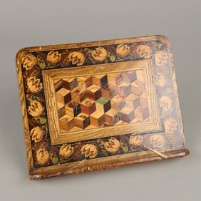 Tunbridgeware Inlaid Rosewood Bookrest ca. 1860