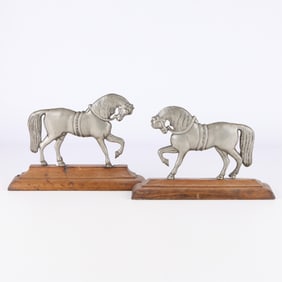 Set 2 Antique English Metal Horse Bookends