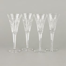 4 Waterford Crystal Millennium Toasting Flutes