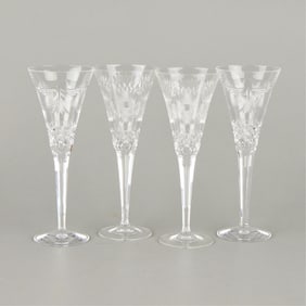 4 Waterford Crystal Millennium Toasting Flutes