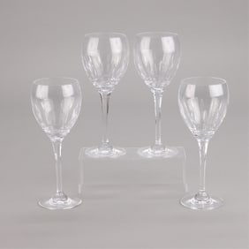 4 Waterford Marquis Pressed Glass Wine Goblets