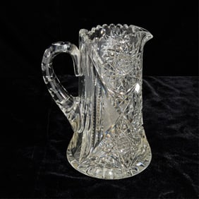 Cut Glass Crystal Pitcher