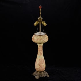 Victorian Parlor Floral Lamp
