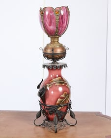 Art Nouveau Calla Lily Lamp w/ Shade