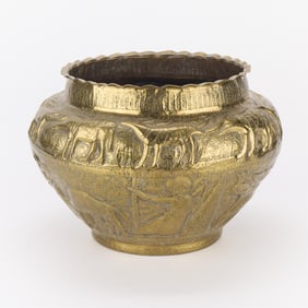 Egyptian Revival Brass Grand Tour Planter