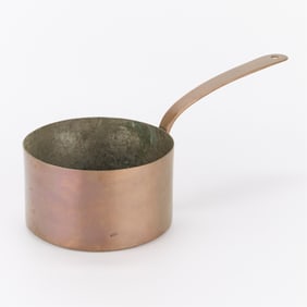 Antique 8" Hammered Copper Saucepan Pot