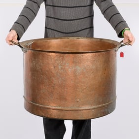 Large Vintage Copper Stockpot Kettle