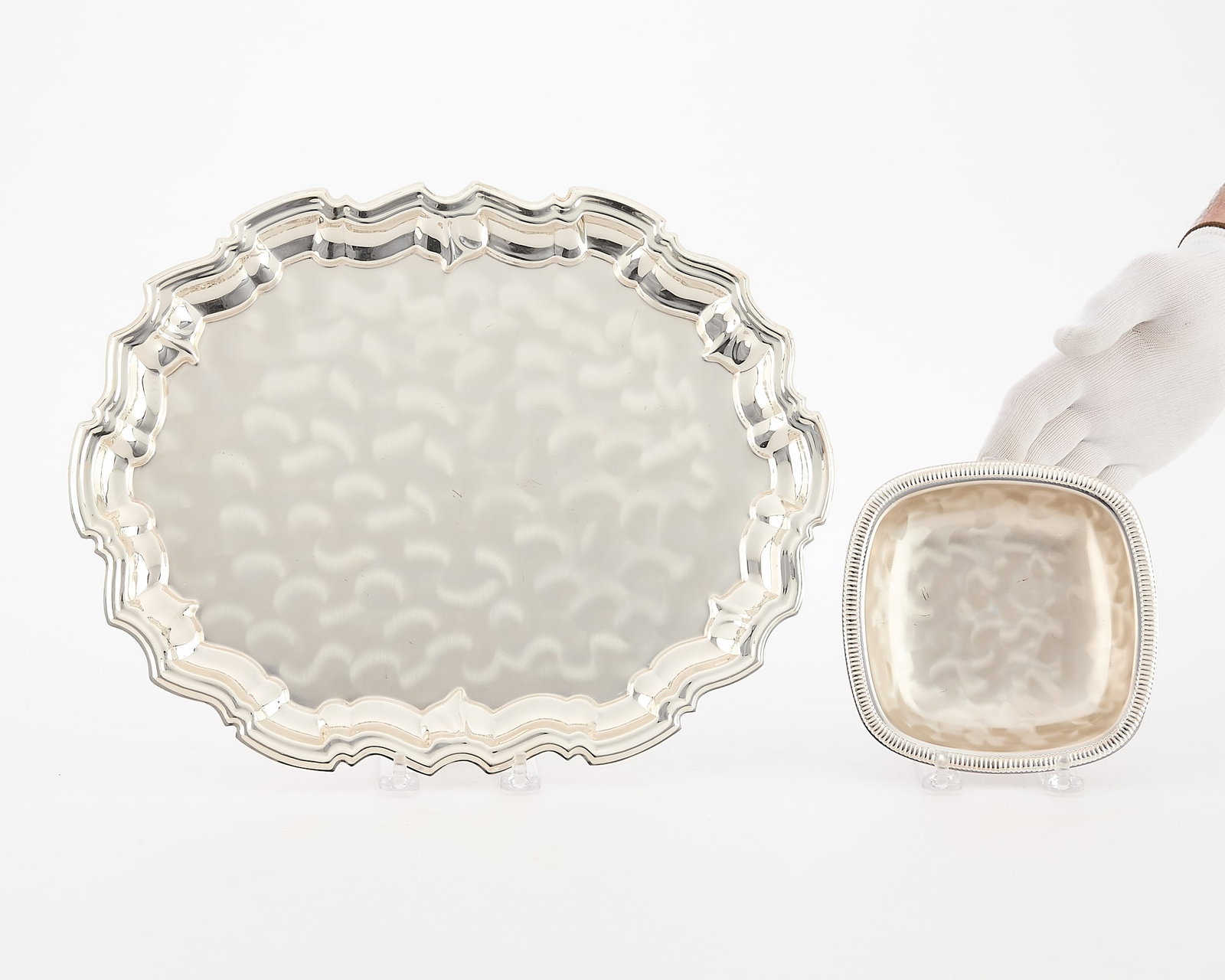 2 WMF Ikora Brushed Silverplate Dishes - 761.6 g (1 of 6)