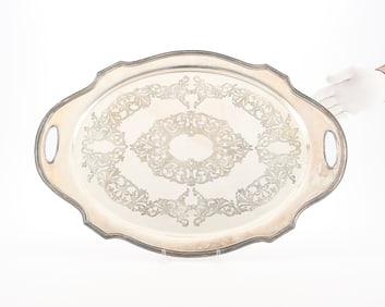 Vintage LBS Co. Silverplate Butler's Tray - 3,110.8 g