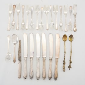 Lrg Group Misc. Silverplate Utensils