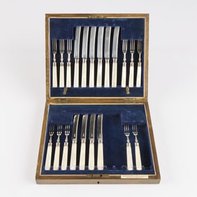 Set 21 pcs Mother-of-Pearl Knife & Fork Fish Flatware