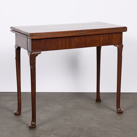 19th c. Georgian Style English Folding Card Table