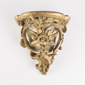 Antique Giltwood Wall Sconce Plinth Stand