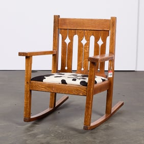 Miniature Arts & Crafts Mission Style Wooden Chair