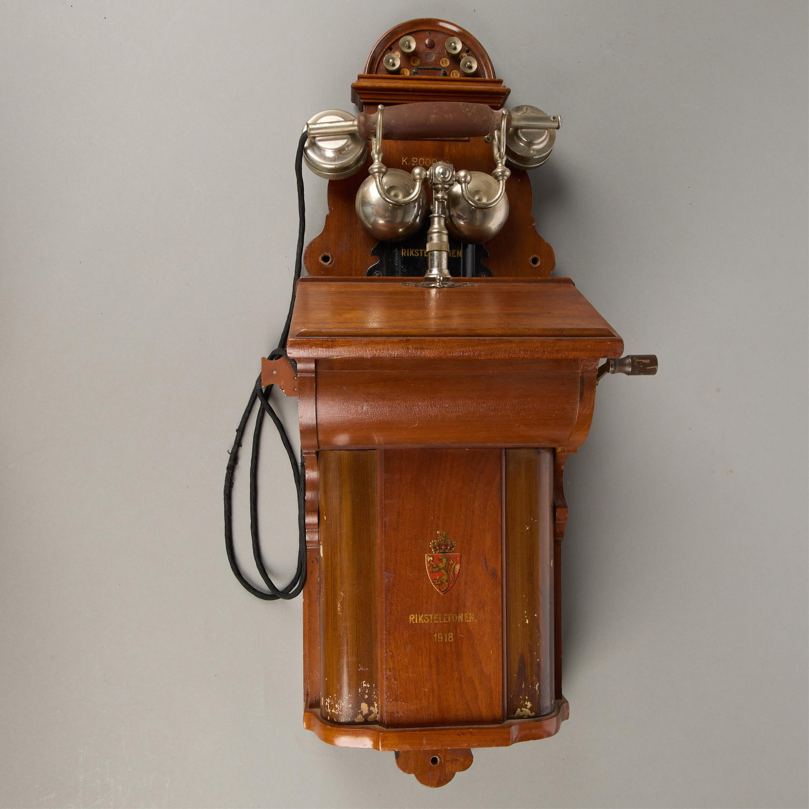 Swedish Rikstelefonen Wall Phone 1918 (1 of 5)