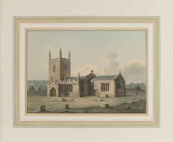 English School Watercolor Early 20th Century