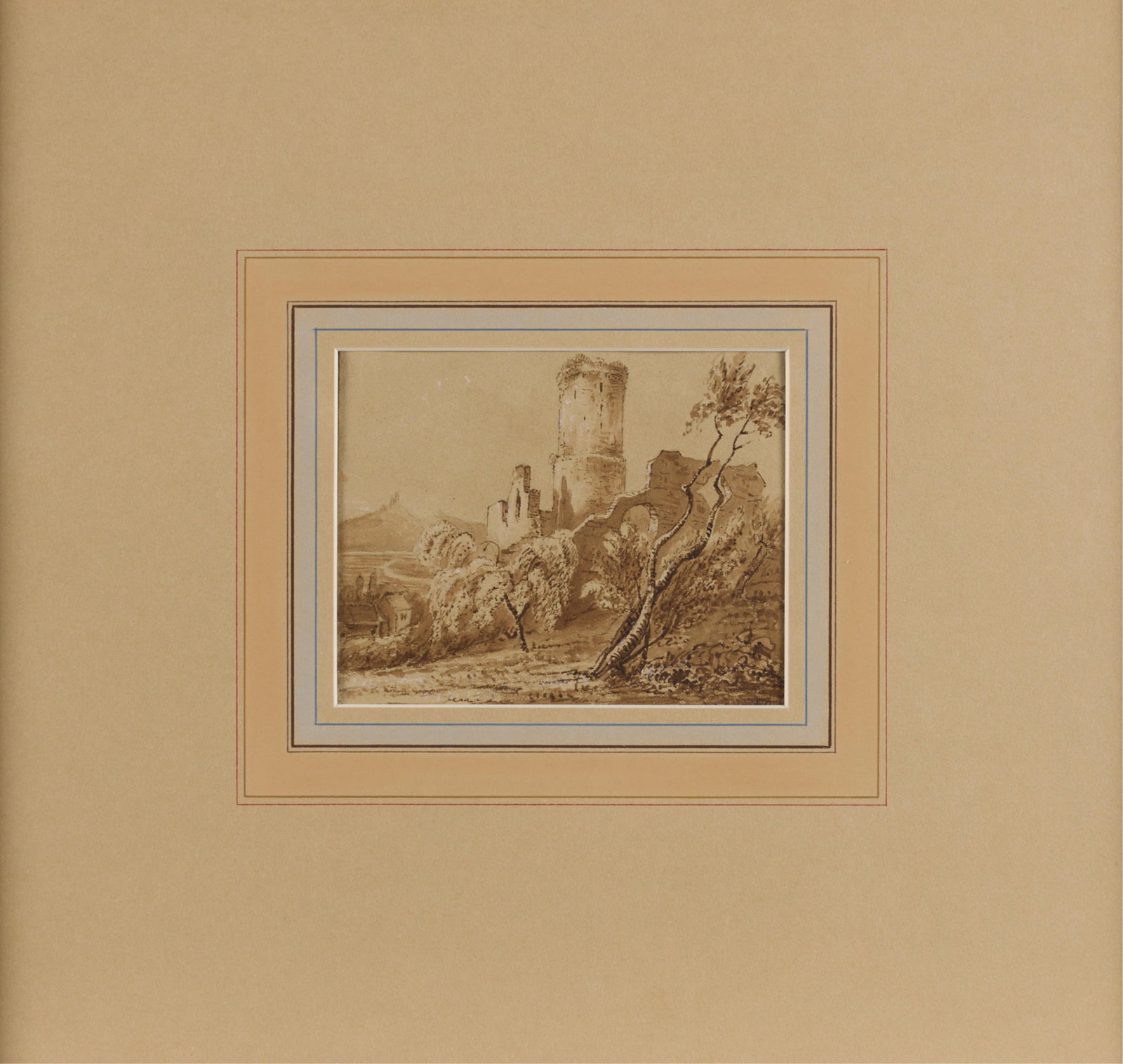 19th c. Mrs. E. Lushington English Castle Drawing (1 of 5)