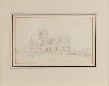 19th c. Frederick Mackenzie Church Drawing