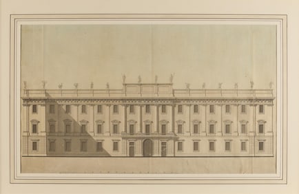 18th/19th c. Architectural Engraving on Laid Paper