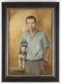 Elizabeth Munro Kapner Oil on Board Portrait of Alex Kapner