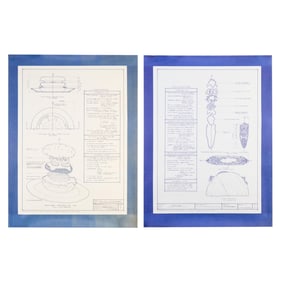 Taco & Hamburger Blueprint Prints