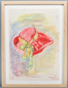 P. Bogart Oil Pastel Hat Artwork