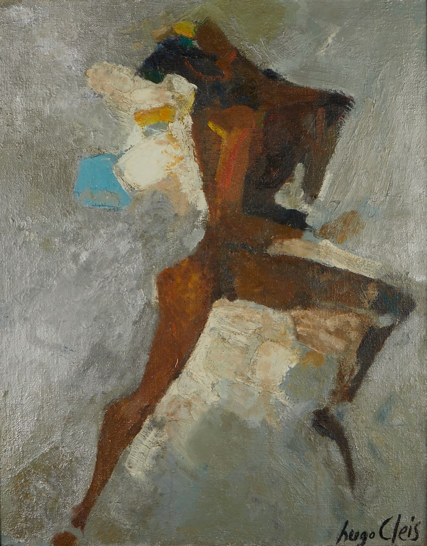 Hugo Cleis Abstract Figure Oil on Canvas (1 of 4)