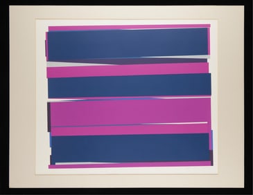 Philippe Morisson Abstract Geometric Lithograph