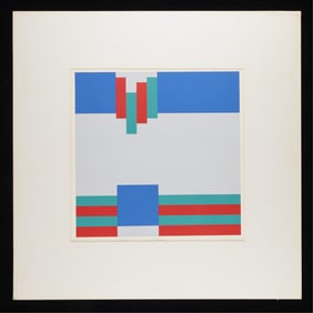 Camille Louis Graeser Abstract Serigraph 1969