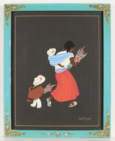 Luis Betanzos Mexican Mother & Children Print