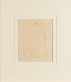 Angelo Pinto "Seated Nude" Etching 40/50