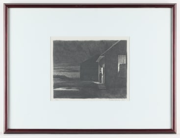 Mike Lynch "Night Watchman" Lithograph 1987