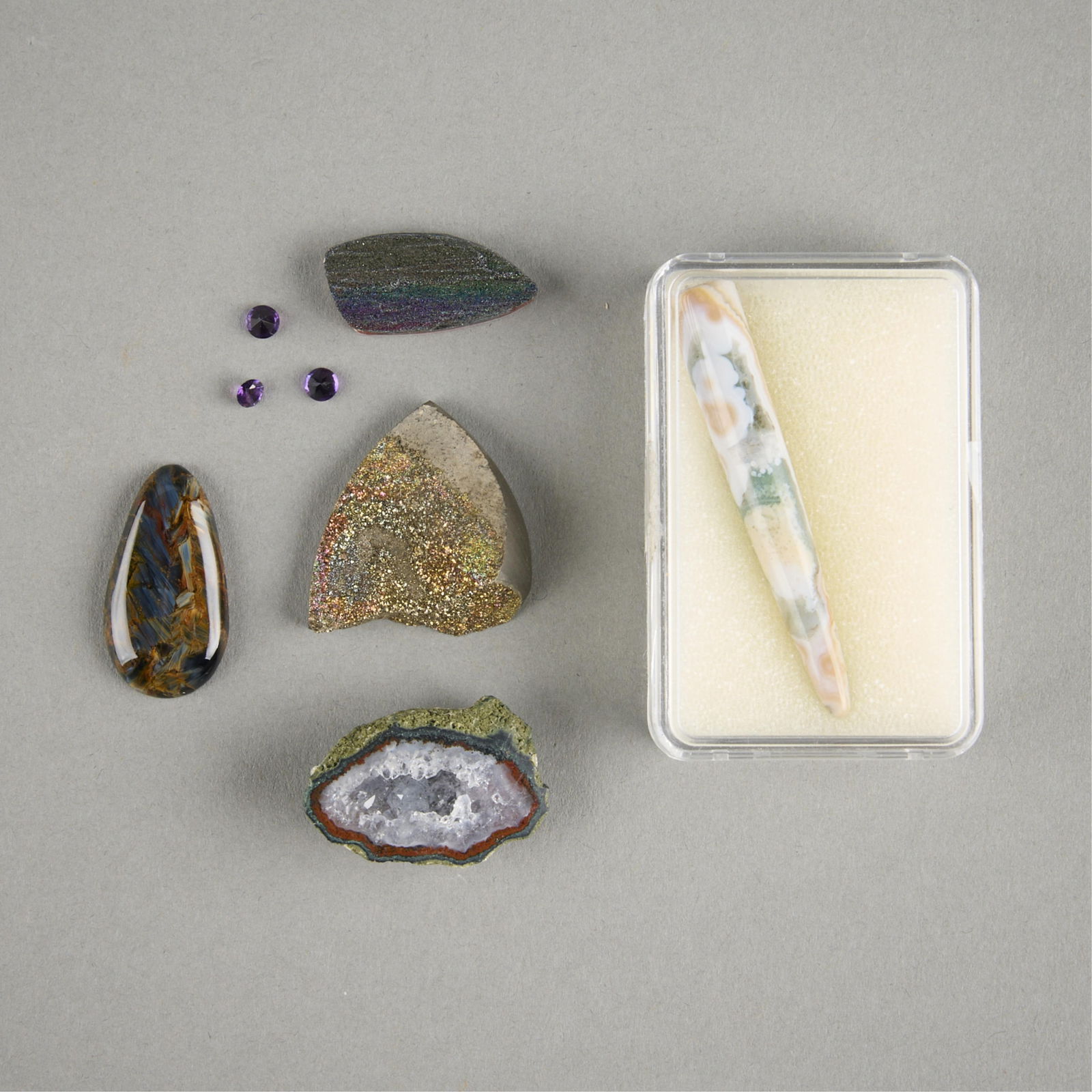 8 Minerals Incl. Rainbow Hematite & Pietersite (1 of 4)