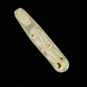 Chinese Modern Carved Jade Belt Hook