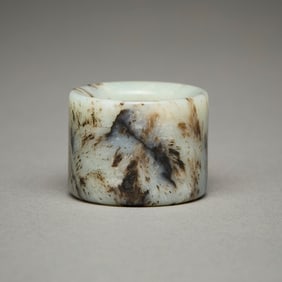 Carved Chinese Jade Archer's Ring