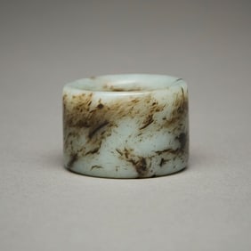 Carved Chinese Jade Archer's Ring