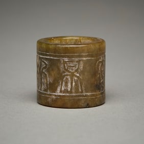 Chinese Carved Jade Archer's Ring