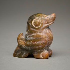 Chinese Carved Jade Eagle Amulet Pendant