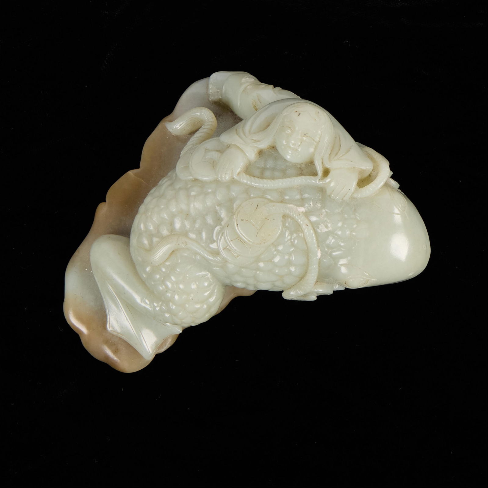 Chinese Carved Pale White Jade Frog (1 of 3)