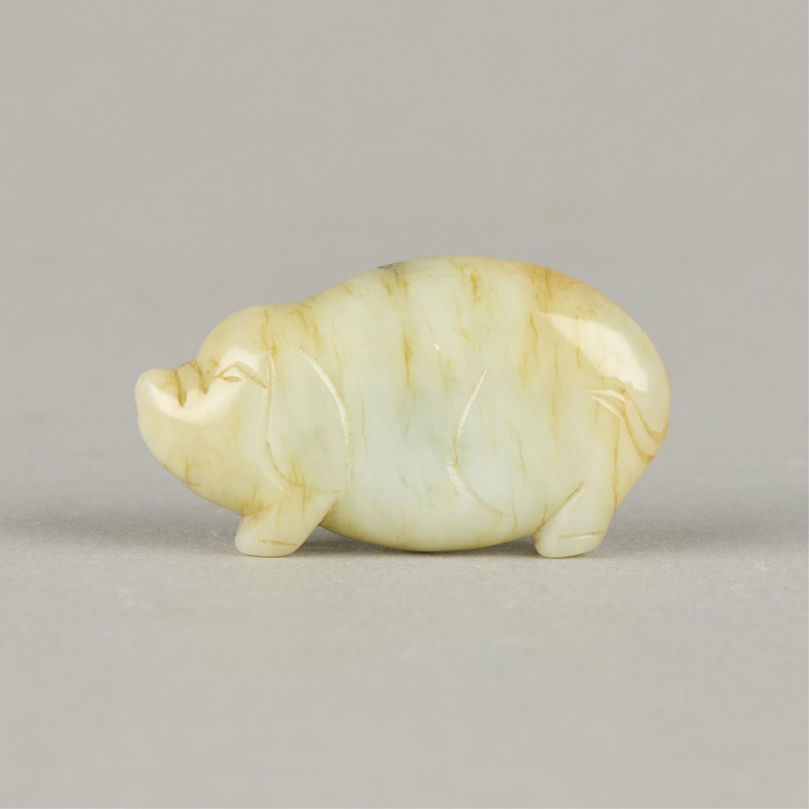 Chinese Carved Jade Pig Bead (1 of 3)