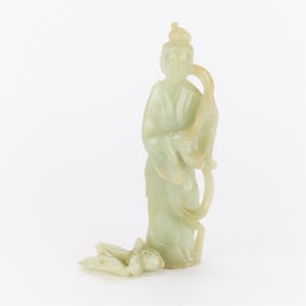 Chinese Carved Jade Guanyin Figure