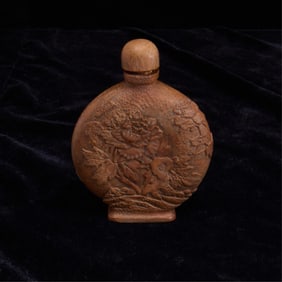 Chinese Carved Bamboo Snuff Bottle