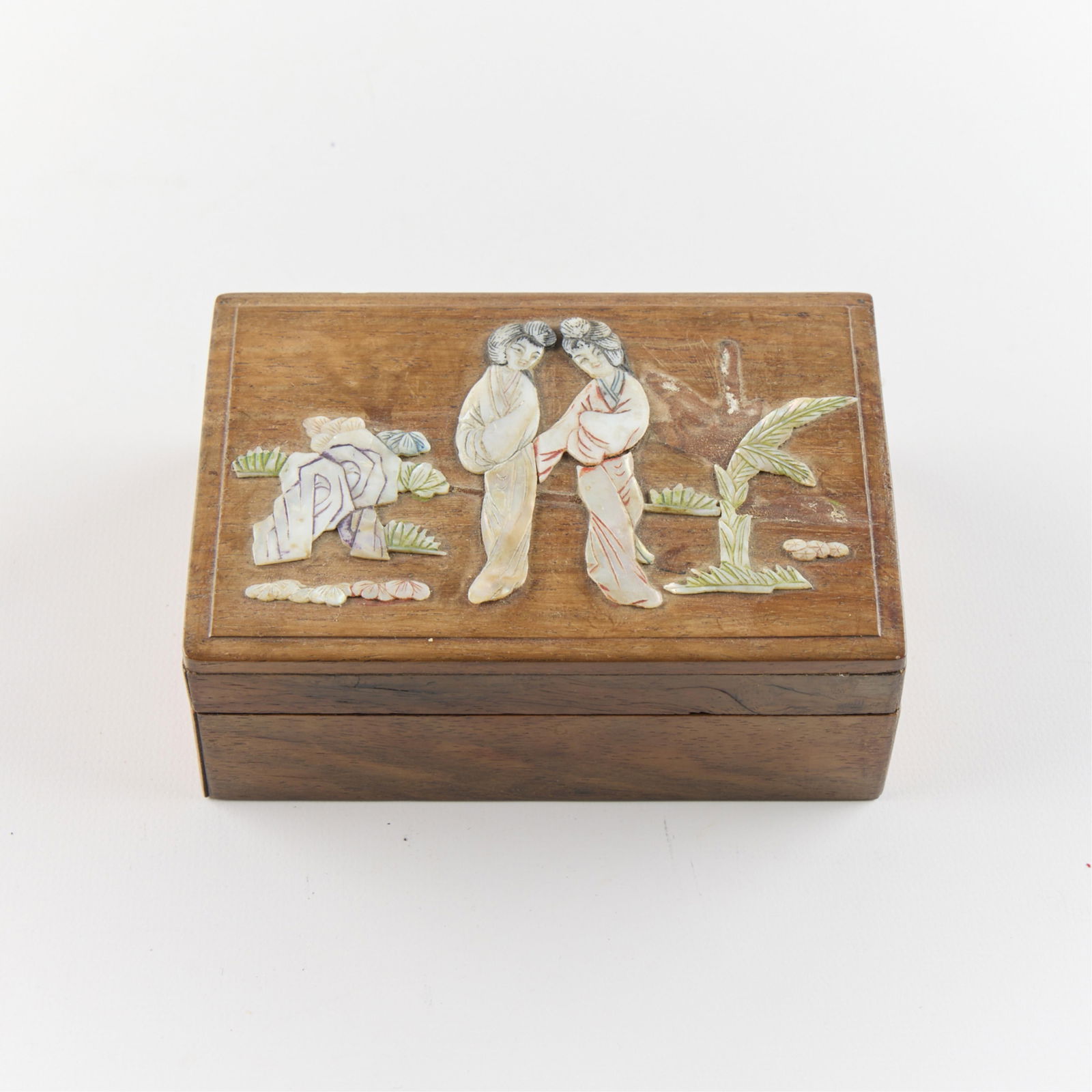Chinese MoP Inlaid Wood Box (1 of 5)