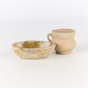 2 Small Antique Chinese Pottery Items