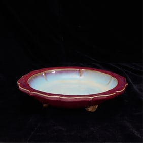 Chinese Jun-Ware Porcelain Tripod Bowl